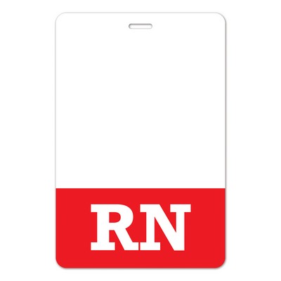 USA Made Laminated Plastic Tall Rectangle Badge Talker with Tag Slot (4"x 6")