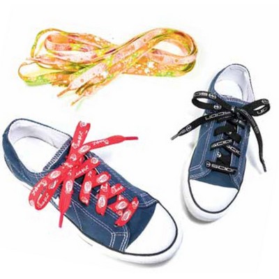 Thickly Knit or Woven Polyester Shoe Laces 3/8"Wx38"L (Sublimation)