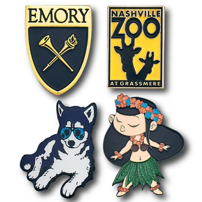 Custom Lapel Pins - 2" Die Struck Soft Enamel