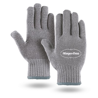 Gray Knit Freezer Gloves