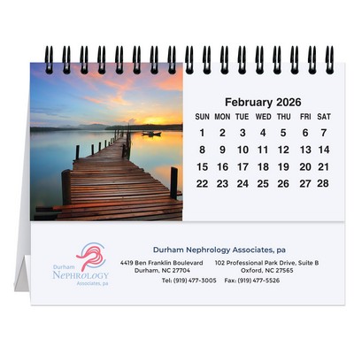Serene Sunsets Tent Desk Calendar (5 13/16"x 4½")