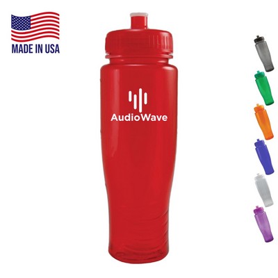 Polyclean Sports Bottle USA made 28 oz push spout