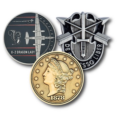 2 3/4" (2.75") Custom Challenge Coin Double Sided Cast Zinc Alloy
