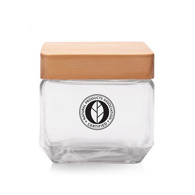 27 Oz. Glass Candy Jars with Wooden Lid