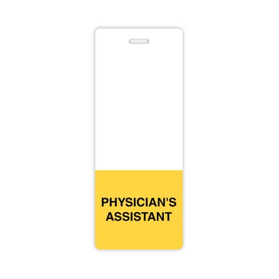 USA Made Laminated Plastic Tall Rectangle Badge Talker with Tag Slot (5.375"x2.125")