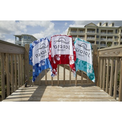 Red Hibiscus Stock Design Beach Towel