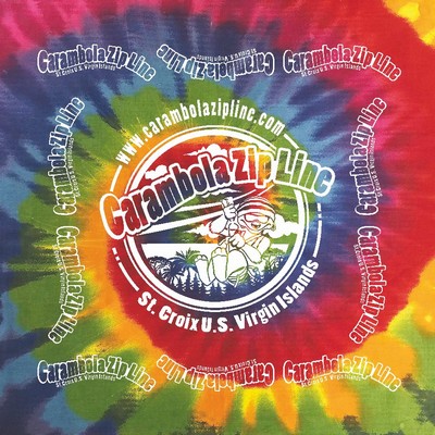 Rainbow Pride Tie-Dye Bandanna 22"x22" 100% Cotton Pre-printed Dyed on 100% Cotton (Stock Design)