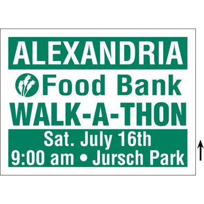 Economy Corrugated Sign w/1 colors 1 Side (24"x18")