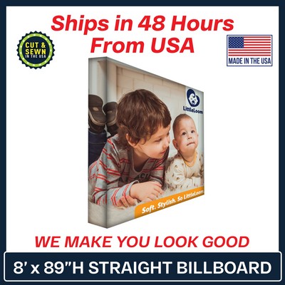 8' Straight Billboard Pop-Up Display Kit - Made in the USA